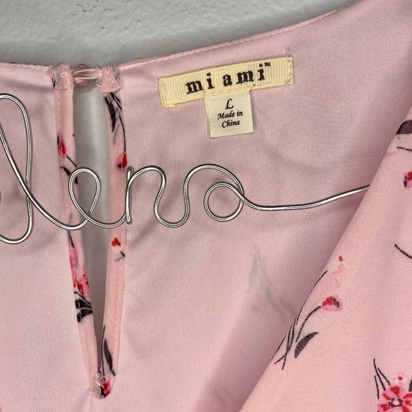 Miami Size L Pink Floral Dress - Picture 3 of 6